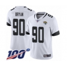Youth Jacksonville Jaguars #90 Taven Bryan White Vapor Untouchable Limited Player 100th Season Football Jersey