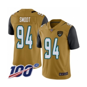Youth Jacksonville Jaguars #94 Dawuane Smoot Limited Gold Rush Vapor Untouchable 100th Season Football Jersey