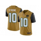 Youth Nike Jacksonville Jaguars #10 Jaelen Strong Limited Gold Rush Vapor Untouchable NFL Jersey