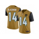 Youth Nike Jacksonville Jaguars #14 Justin Blackmon Limited Gold Rush NFL Jersey
