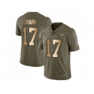 Youth Nike Jacksonville Jaguars #17 DJ Chark Olive Gold Stitched NFL Limited 2017 Salute to Service Jersey