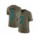 Youth Nike Jacksonville Jaguars #2 Jason Myers Limited Olive 2017 Salute to Service NFL Jersey