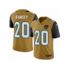 Youth Nike Jacksonville Jaguars #20 Jalen Ramsey Limited Gold Rush NFL Jersey