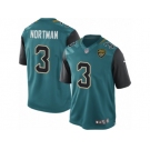Youth Nike Jacksonville Jaguars #3 Brad Nortman Limited Teal Green Team Color NFL Jersey