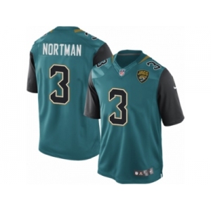 Youth Nike Jacksonville Jaguars #3 Brad Nortman Limited Teal Green Team Color NFL Jersey