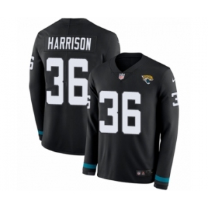 Youth Nike Jacksonville Jaguars #36 Ronnie Harrison Limited Black Therma Long Sleeve NFL Jersey