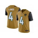 Youth Nike Jacksonville Jaguars #4 Josh Lambo Limited Gold Rush Vapor Untouchable NFL Jersey