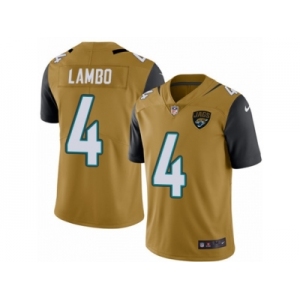 Youth Nike Jacksonville Jaguars #4 Josh Lambo Limited Gold Rush Vapor Untouchable NFL Jersey