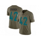 Youth Nike Jacksonville Jaguars #42 Barry Church Limited Olive 2017 Salute to Service NFL Jersey