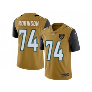 Youth Nike Jacksonville Jaguars #74 Cam Robinson Limited Gold Rush Vapor Untouchable NFL Jersey