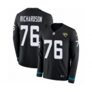 Youth Nike Jacksonville Jaguars #76 Will Richardson Limited Black Therma Long Sleeve NFL Jersey