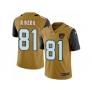 Youth Nike Jacksonville Jaguars #81 Mychal Rivera Limited Gold Rush Vapor Untouchable NFL Jersey