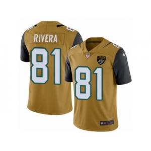 Youth Nike Jacksonville Jaguars #81 Mychal Rivera Limited Gold Rush Vapor Untouchable NFL Jersey