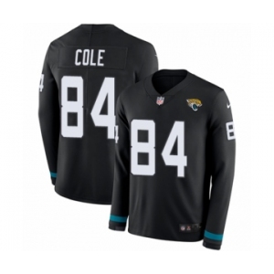 Youth Nike Jacksonville Jaguars #84 Keelan Cole Limited Black Therma Long Sleeve NFL Jersey
