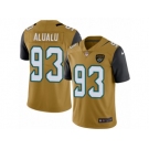 Youth Nike Jacksonville Jaguars #93 Tyson Alualu Limited Gold Rush NFL Jersey