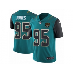 Youth Nike Jacksonville Jaguars #95 Abry Jones Teal Green Team Color Vapor Untouchable Limited Player NFL Jersey