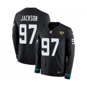 Youth Nike Jacksonville Jaguars #97 Malik Jackson Limited Black Therma Long Sleeve NFL Jersey