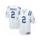 Men Nike Indianapolis Colts #2 Rigoberto Sanchez Game White NFL Jersey