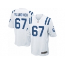 Men Nike Indianapolis Colts #67 Jeremy Vujnovich Game White NFL Jersey