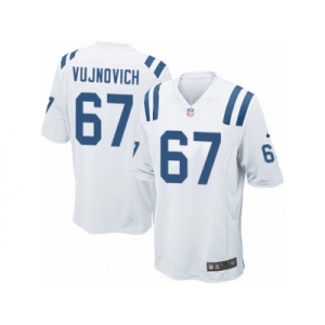 Men Nike Indianapolis Colts #67 Jeremy Vujnovich Game White NFL Jersey