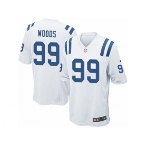 Men Nike Indianapolis Colts #99 Al Woods Game White NFL Jersey