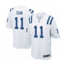 Men's Indianapolis Colts #11 Deon Cain Game White Football Jersey