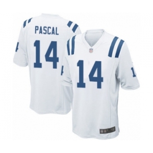 Men's Indianapolis Colts #14 Zach Pascal Game White Football Jersey