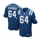 Men's Indianapolis Colts #64 Mark Glowinski Game Royal Blue Team Color Football Jersey
