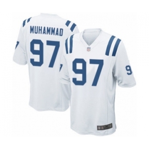 Men's Indianapolis Colts #97 Al-Quadin Muhammad Game White Football Jersey