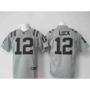 nike nfl jerseys indianapolis colts #12 luck gray[game]