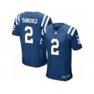 Men Nike Indianapolis Colts #2 Rigoberto Sanchez Elite Royal Blue Team Color NFL Jersey