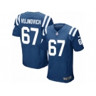 Men Nike Indianapolis Colts #67 Jeremy Vujnovich Elite Royal Blue Team Color NFL Jersey