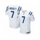 Men Nike Indianapolis Colts #7 Jacoby Brissett Elite White NFL Jersey