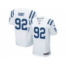 Men Nike Indianapolis Colts #92 Margus Hunt Elite White NFL Jersey