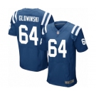 Men's Indianapolis Colts #64 Mark Glowinski Elite Royal Blue Team Color Football Jersey