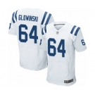 Men's Indianapolis Colts #64 Mark Glowinski Elite White Football Jersey