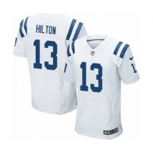 Men's Nike Indianapolis Colts #13 T.Y. Hilton Elite White NFL Jersey