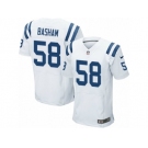 Men's Nike Indianapolis Colts #58 Tarell Basham Elite White NFL Jersey