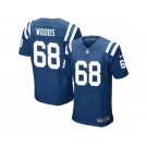 Men's Nike Indianapolis Colts #68 Al Woods Elite Royal Blue Team Color NFL Jersey