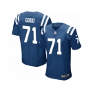 Men's Nike Indianapolis Colts #71 Denzelle Good Elite Royal Blue Team Color NFL Jersey