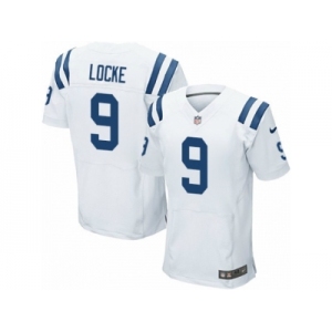 Men's Nike Indianapolis Colts #9 Jeff Locke Elite White NFL Jersey