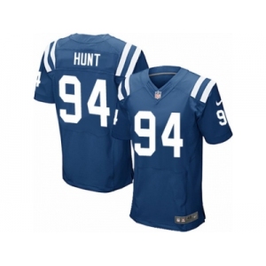 Men's Nike Indianapolis Colts #94 Margus Hunt Elite Royal Blue Team Color NFL Jersey