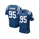 Men's Nike Indianapolis Colts #95 Johnathan Hankins Elite Royal Blue Team Color NFL Jersey
