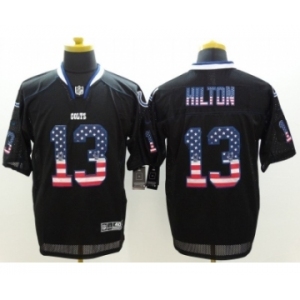 Nike Indianapolis Colts #13 T.Y. Hilton Black Jerseys(USA Flag Fashion Elite)
