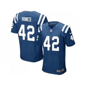 Nike Indianapolis Colts #42 Nyheim Hines Royal Blue Team Color Men Stitched NFL Elite Jersey