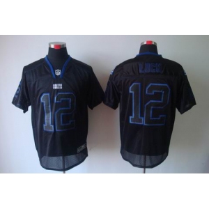 nike nfl jerseys indianapolis colts #12 luck black[Elite lights out]