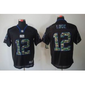 nike nfl jerseys indianapolis colts #12 luck black[camo fashion Elite]