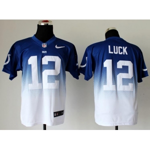nike nfl jerseys indianapolis colts #12 luck blue-white-2[Elite drift fashion][second version]