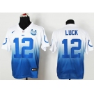 nike nfl jerseys indianapolis colts #12 luck white-blue[Elite drift fashion][second version][30th anniversary]