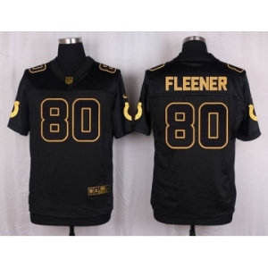 nike nfl jerseys indianapolis colts #80 fleener black gold collection[Elite]